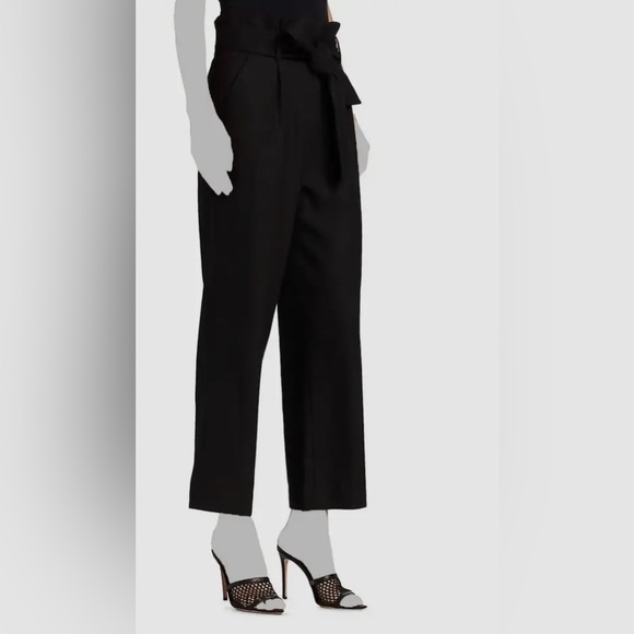 Veronica Beard Women's Black-Tie Waist Linen Blend Pants Size 8 - Picture 14 of 16